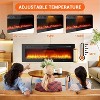 80 in Electric Fireplace Recessed/Wall Mounted,Dual Heat 750/1500W with Remote/Timer,Smart Electric Fireplace with 12 Flame Colors - 3 of 4