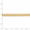 Black Bow Jewelry 6.1mm 14k Yellow Gold Beveled Curb Chain Bracelet - 4 of 4