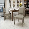Vynxaria Traditional Weathered Dining Chairs,Set of 2,Wheat - 4 of 4