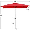 Yaheetech 6.5x10FT Patio Umbrella with Push Button Tilt - 3 of 4