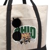Ohio University Primary Logo Canvas Tote Bag With External Pocket, Reusable Shoulder Bag for Shopping, School, Beach - 2 of 4