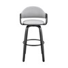 Dax Barstool: Adjustable, Swivel, Square Upholstered Seat - Armen Living - 2 of 4