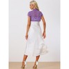INSPIRE CHIC Women's Lace Stand Collar Pearl Button Short Sleeve Cropped Shrug - 4 of 4