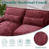 MOONMISS 125" U Shaped Sectional Sofa , Modular Chenille Cloud Couch with Storage Console, Cup Holders for Apartment, Office,Living Room - 4 of 4