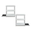 Flora Home 34" Adams 3 Shelf Bookcase with Concealed Sliding Track White: Modern Style, Hardwood Frame, Anti-Tip Design - 4 of 4