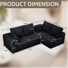 WJSHome 104 Inch Modular Sectional Cloud Couch, Boneless Sofa with Deep Seat, Comfy Fluffy Couch with L-Shaped Chaise,Right-Facing Chaise - 2 of 4
