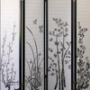SpassWay 70"H Artisan Woven Wood Folding Screen Multi Panel Room Divider for Natural Privacy and Organic Style in Black - 2 of 4