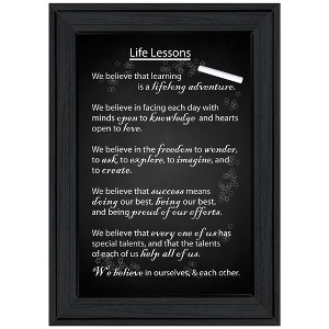 ChicFurnit Wall Art Life Lessons Framed Print Motivational Black Frame for Living Room, Multicolor, 11"*1"*15" - 1 of 4