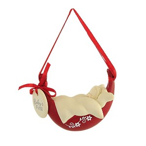 Snowbabies 2.0 Inch Rock-A-Bye Baby 1St Ornament Cradle Blanket Tree Ornaments - 1 of 3