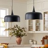 Dewdrop Modern Industrial Black Dome Pendant Light with Gold Interior ETL Listed Adjustable Hanging Lamp for Kitchen Island Dining Room - 3 of 4