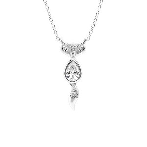 Fox Pendant Necklace for Women Sterling Silver Cz Ginger Lyne Collection - 1 of 4