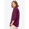 Woman Within Plus Size Three-Quarter Sleeve Peachskin Button Front Shirt - 4 of 4
