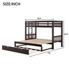 Grungis Twin Over Twin Loft Bed with Trundle,Modern Bunk Bed with Full-Length Guardrail and Ladder,Loft and Bunk Bed for Bedroom - 3 of 4