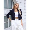 Clearlove Women's Lightweight 3/4 Sleeve Pleated Blazer Effortless Polish for Modern Versatility - 2 of 4