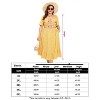 Coolmee Women's Summer Plus Size Maxi Dress Short Sleeve Floral Square Neck Tie Front Split A-Line Flowy Long Sundresses - 2 of 2