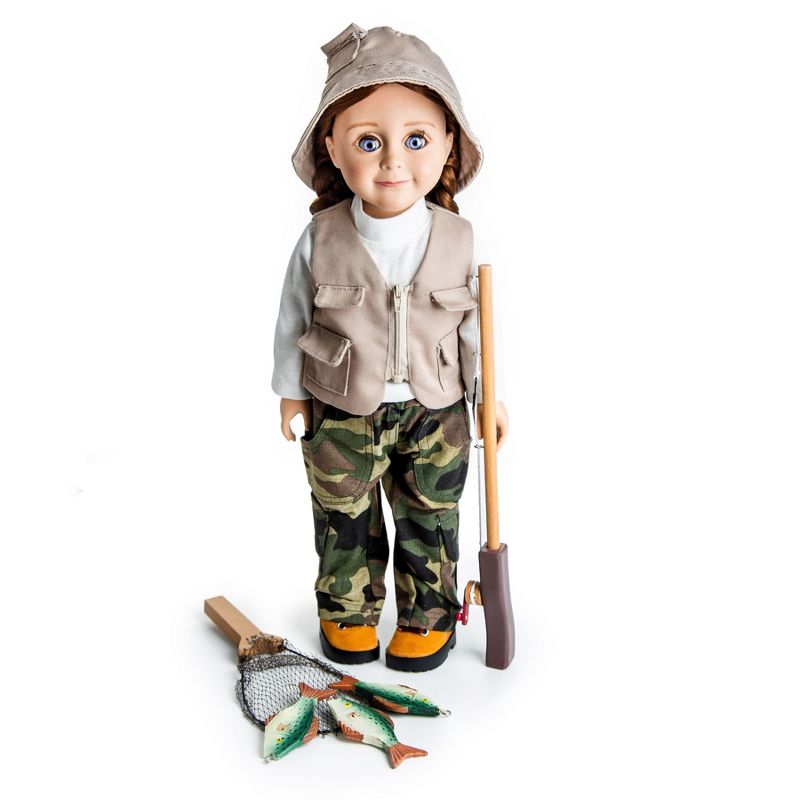 The Queen's Treasures 11 Piece Fishing Adventure Outfit for 18 Inch Dolls, 4 of 9