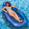 Swim Central 76" Wet or Dry Inflatable 1-Person Water or Swimming Pool Sun Lounge - Blue - 2 of 2