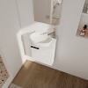 Kumasinova 16" Wall Mounted Bathroom Vanity,Vanity Cabinet with Ceramic Sink,Soft Close Doors,Water-Resistant Finish,Vanity for Small Bathrooms - 2 of 4
