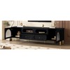 78.8" TV Stand with Ventilated Top Drawer and 2 Glass Cabinets, Sideboard Cabinet with 4 Drawers, Six Metal Legs, and Anti-tip Device for Living Room - 4 of 4