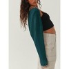 MISSKY Shurgs for Women Bolero Long Batwing Sleeve Sweaters Open Front Casual Knitted Sweaters - 4 of 4