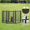 8 Panels Metal Dog Pen Pet Dog Fence Outdoor Exercise Pen with Doors, Heavy Duty Dog Fence Puppy Pen - 3 of 4