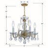Crystorama Lighting Traditional Crystal 4 - Light Chandelier in  Polished Brass - 3 of 4