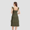 Women's Ruffle Sleeve Tiered Midi A-Line Dress - Universal Thread™ - 2 of 3