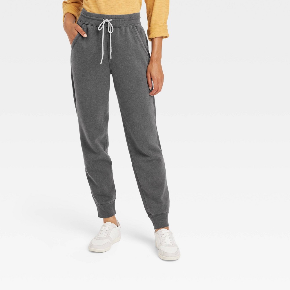 Women's High-Rise Fleece Jogger Pants - Universal Thread Dark Gray XS