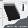 Resenkos Patio Awning, Outdoor Sun Shade Shelter Cover Awnings,6.5' x 4' Manual Retractable Awning, Non-Screw Patio Awning, Black - 4 of 4