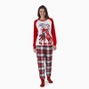 PATPAT Matching Family Christmas Pajamas Red Reindeer Print Long Sleeve Holiday for Family Couples - 2 of 4