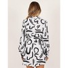 Womens Long Sleeve Dress V Neck Collar Belted Button Down Shirt Dress Designer T Shirt Dresses Beach Cover Ups Robe Dress for Photography - 2 of 4