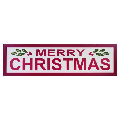 Transpac Wood 43 in. White Christmas Merry Sign