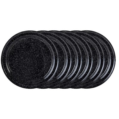 Granite Wire Dinner Plate, 12 Inch, Set of 6 - Speckled Black