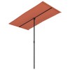 vidaXL Garden Parasol Terracotta Polyester, Aluminum Medium - 2 of 4