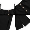 Girls' Wide-Leg Short Jumpsuit with Adjustable Suspenders and Pockets for Little Girl - 3 of 4