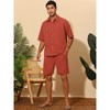 Lars Amadeus Men's Short Sleeves Shirt and Shorts Hawaiian Sets 2 Pieces - 2 of 4
