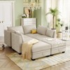 Sectional Sofa, U-Shape Sectional Couch With Reversible Chaise, Additional Storage Convertible Sofa Bed For Living Room, Office, Bedroom Beige - 3 of 4