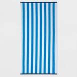 WOW Reversible Beach Towel Blue/White/Navy - Sun Squad™