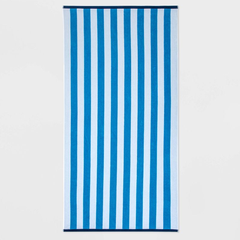 WOW Reversible Beach Towel Blue/White/Navy - Sun Squad&#8482;, 1 of 5