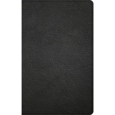 CSB Single-Column Personal Size Reference Bible, Holman Handcrafted Collection, Black Premium Goatskin - by  Csb Bibles by Holman (Leather Bound)