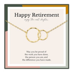 HOPE LOVE SHINE 2 Ring Gold Silver Necklace – Retirement Gift for Her, Meaningful Jewelry for Coworker, Boss, or Friend Starting a New Chapter - 1 of 4
