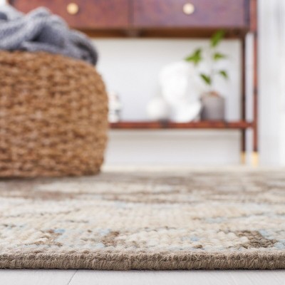 Samarkand Gray and Beige Hand-Knotted Wool Area Rug