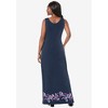 Jessica London Women's Plus Size Stretch Knit Tank Maxi Dress - 3 of 4