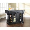 HomeStock  Lafayette Granite Top Rolling Kitchen Island Storage Cart, Microwave Stand, Spice Rack, Black - 4 of 4