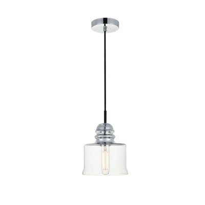 Elegant Lighting Wiley Collection Flush Mount D10in H8in Lt:4 Chrome Finish