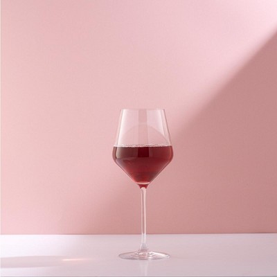 Layla 17 oz Clear Crystal Red Wine Glasses Set of 4