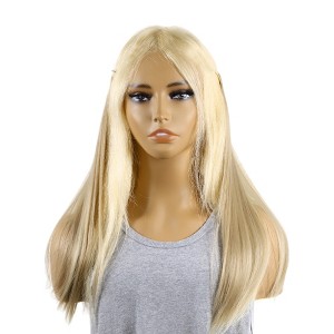 Unique Bargains Women's Straight Long Hair Hair Extensions High Temperature Fiber Mixed Light Gold Tone 1 Pc - 1 of 3