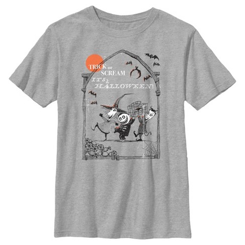 Boy's The Nightmare Before Christmas Oogie's Boys Trick or Scream T-Shirt -  Athletic Heather - Small