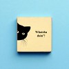 Slickblue Funny Cat Wood Sign – Whatcha Doin'? Quote – 7x7 Rustic Wall or Shelf Décor for Pet Lovers, Color Options - 2 of 3