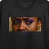 Holy Airball, Close Up Shot on Black Short Sleeve Adult Crop T-Shirt - 2 of 3